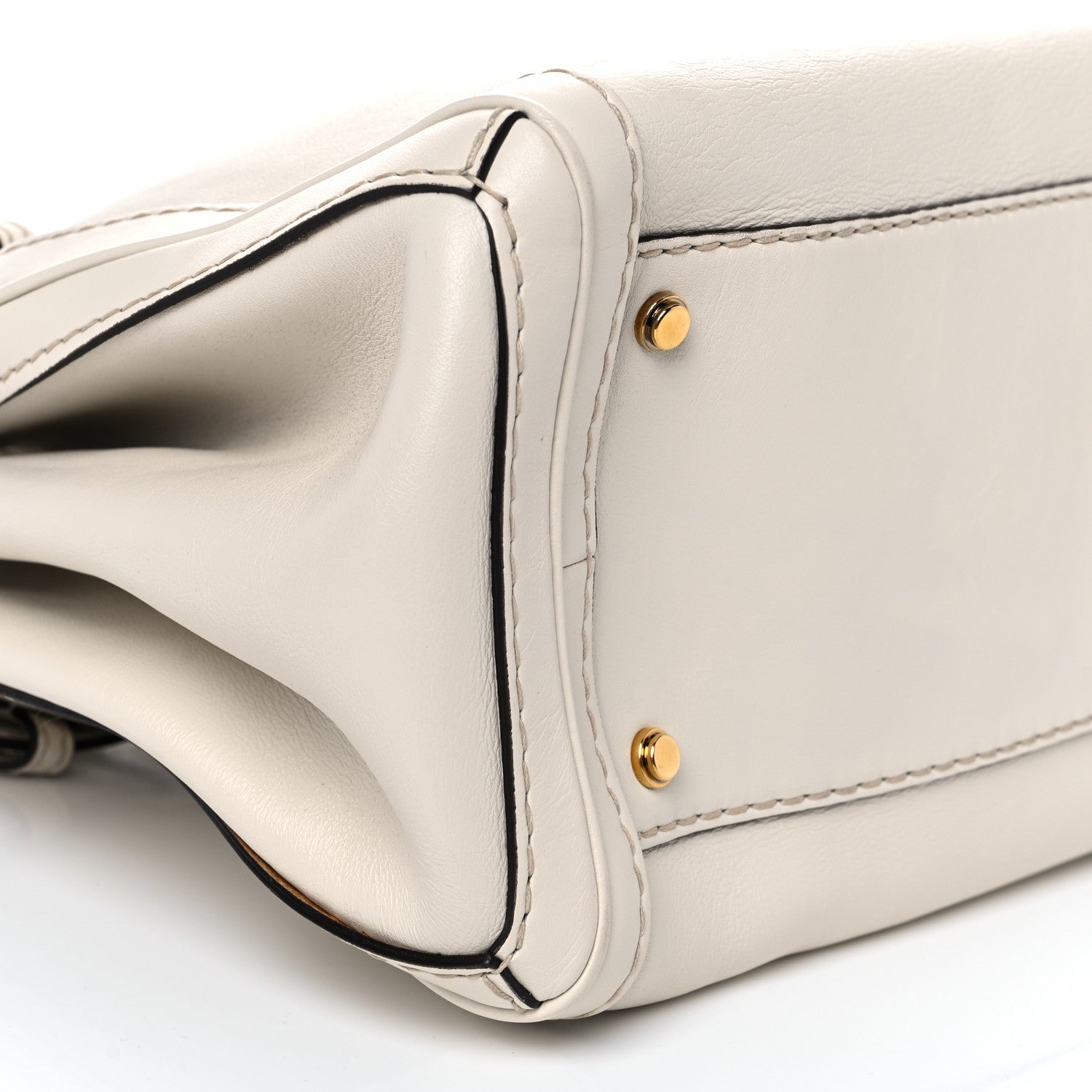 Gucci Calfskin Medium GG Running Tote White 8 of 10