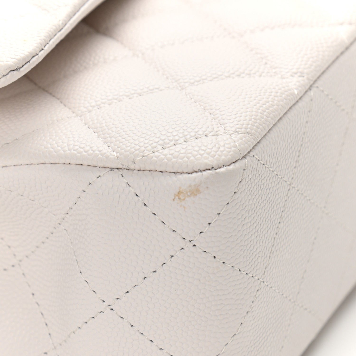 Chanel Caviar Quilted Medium Double Flap White 11 of 11