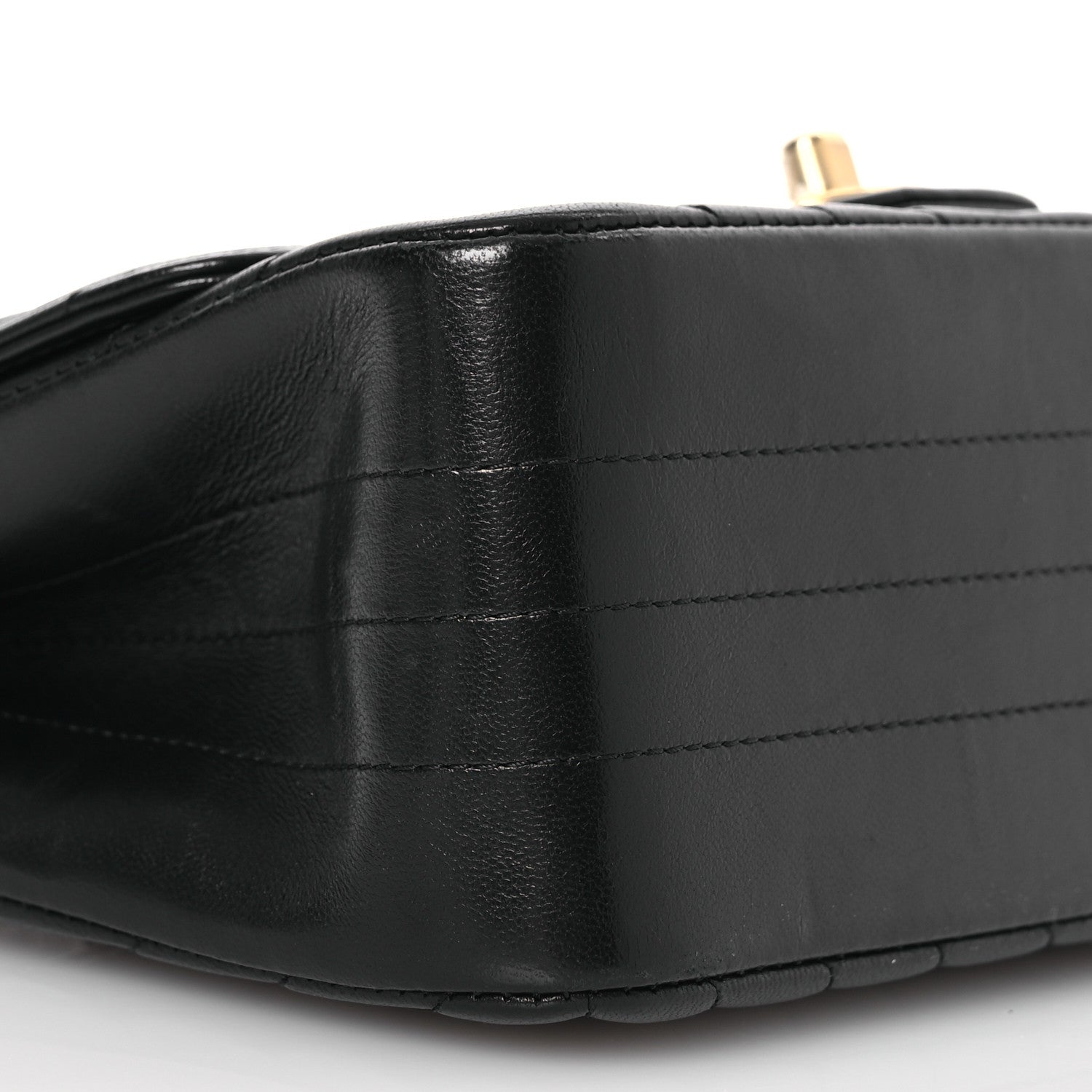 Chanel Lambskin Chevron Quilted Mini Square Flap Black 9 of 13