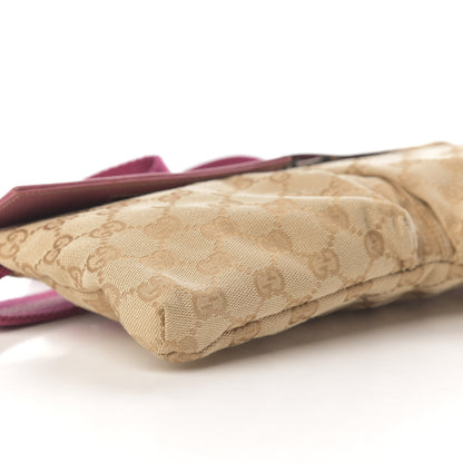 Gucci GG Monogram Web Double Pocket Belt Bag Pink 5 of 11