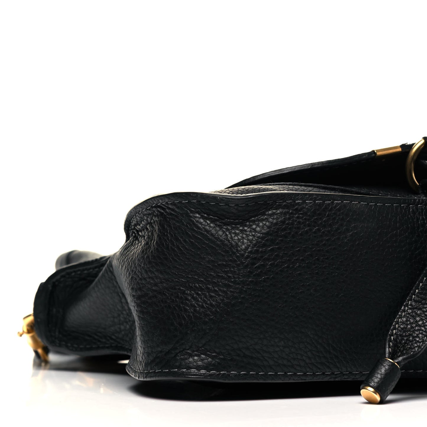 Calfskin Small Marcie Satchel Black