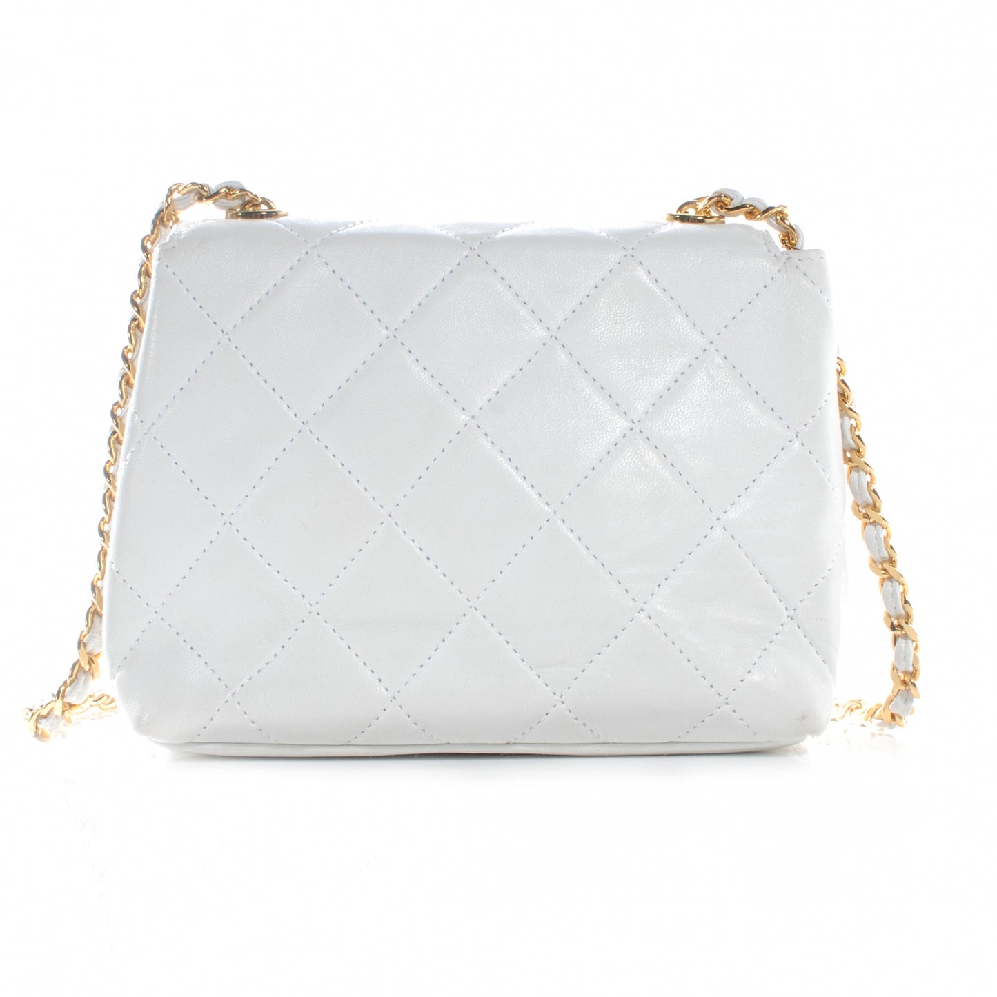 Lambskin Camellia Mini Flap White