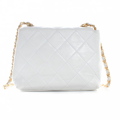 Chanel Lambskin Camellia Mini Flap White 4 of 8
