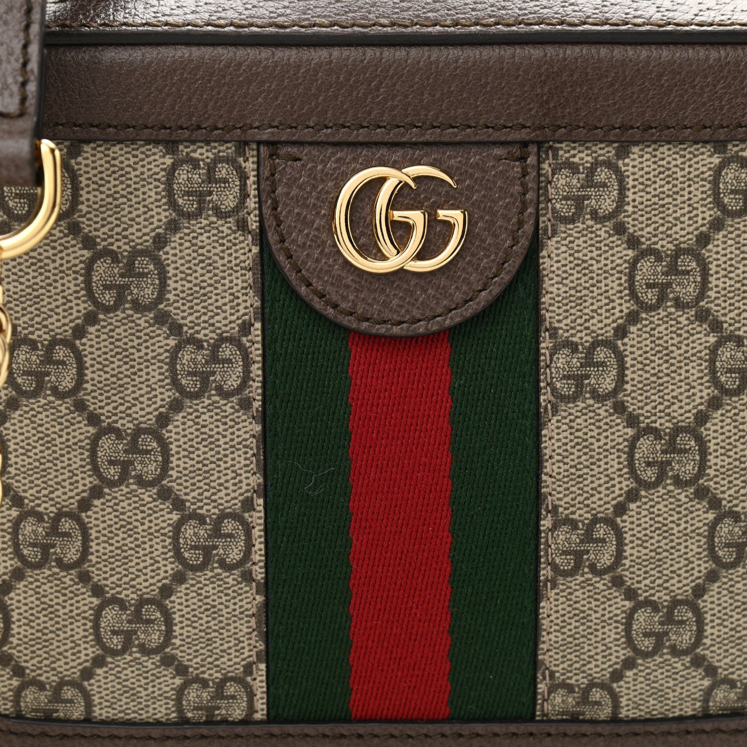 Gucci GG Supreme Monogram Mini Ophidia Top Handle Shoulder Bag Brown 8 of 10
