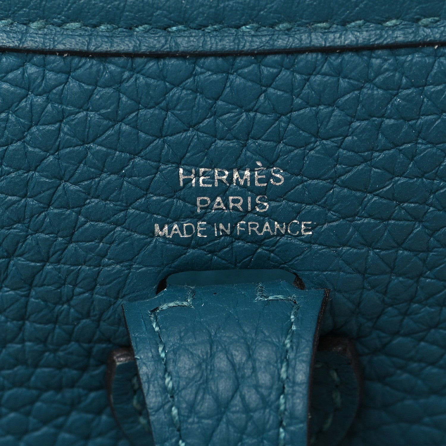 Hermes Taurillon Clemence Evelyne TPM Vert Bosphore 6 of 10