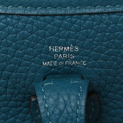 Hermes Taurillon Clemence Evelyne TPM Vert Bosphore 6 of 10