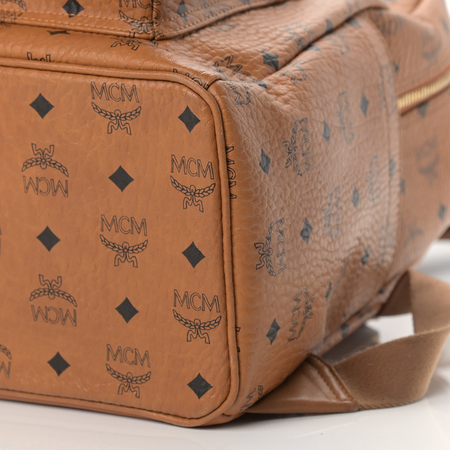 MCM Visetos Large Stark Backpack Cognac 5 of 12