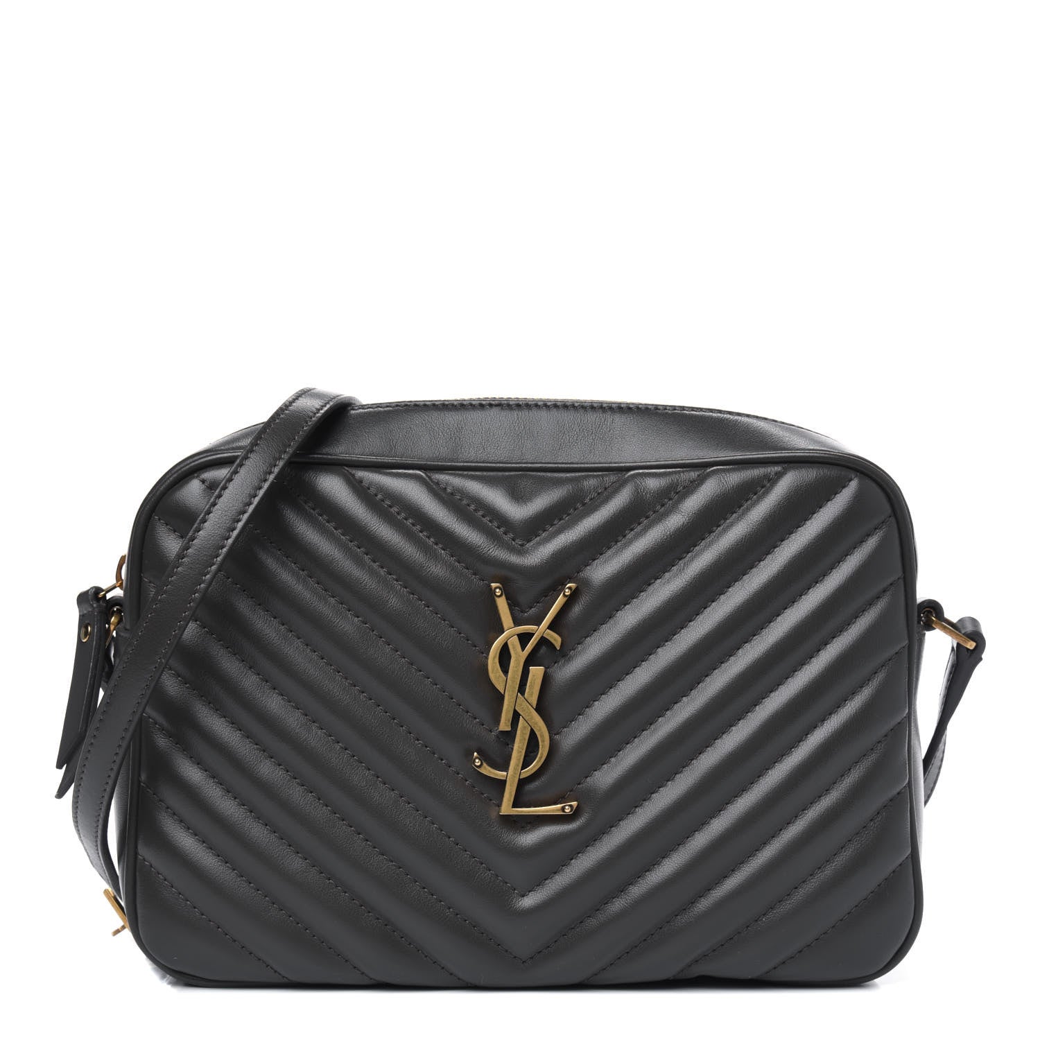 Saint Laurent Calfskin Matelasse Monogram Lou Camera Bag Dark Smog 1 of 5