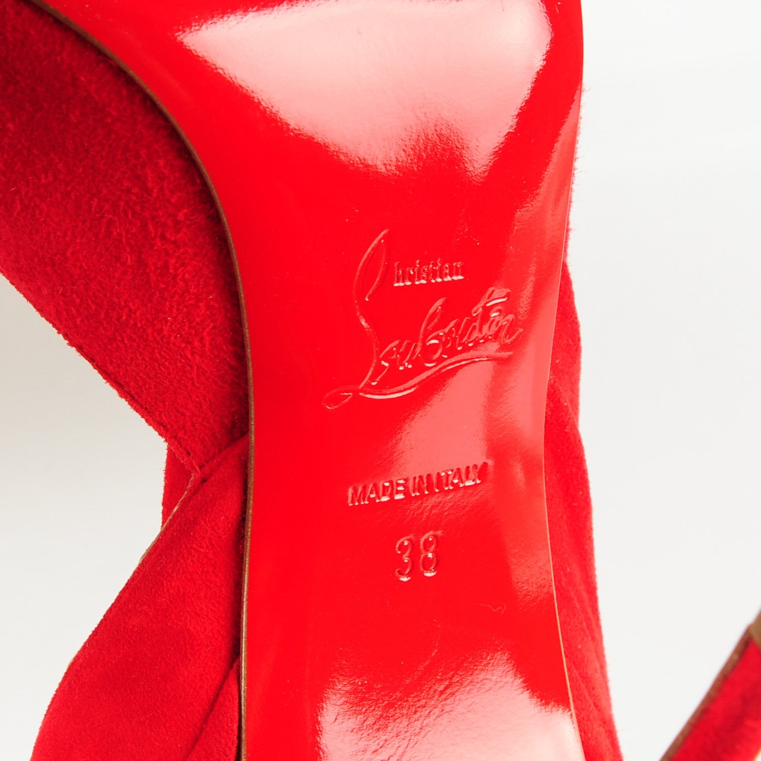 Christian Louboutin Suede Barbara 100 Pumps 38 Oeillet 7 of 8