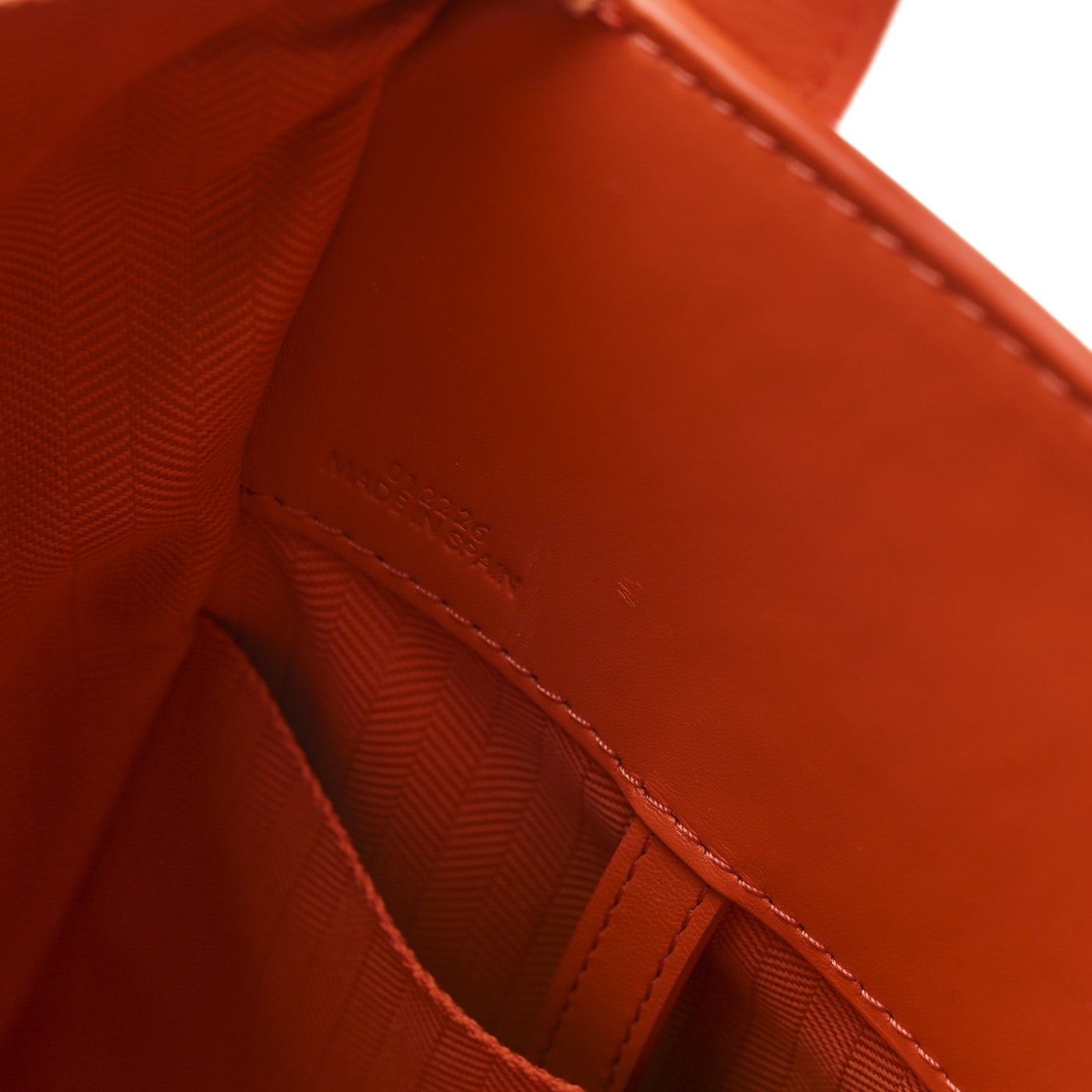 Loewe Satin Calfskin Compact Hammock Shoulder Bag Orange 7 of 10