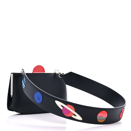 Hermes Veau Monsieur Lizard Ostrich Spaceship Sac A Malice Black Multicolor 4 of 15