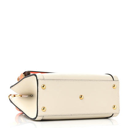 Gucci Wonka Grain Calfskin Mini Diana Tote Bag Mystic White Orange Fluo 4 of 10