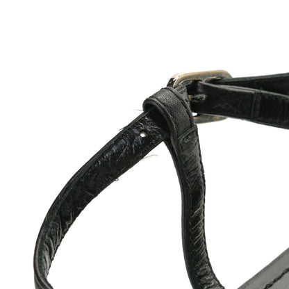 Chanel Lambskin CC Thong Sandals 41 Black 9 of 14
