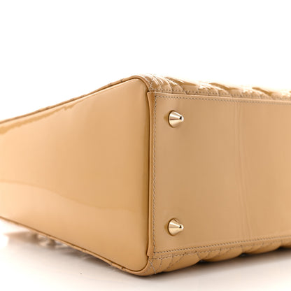 Christian Dior Patent Cannage Medium Lady Dior Beige 9 of 10