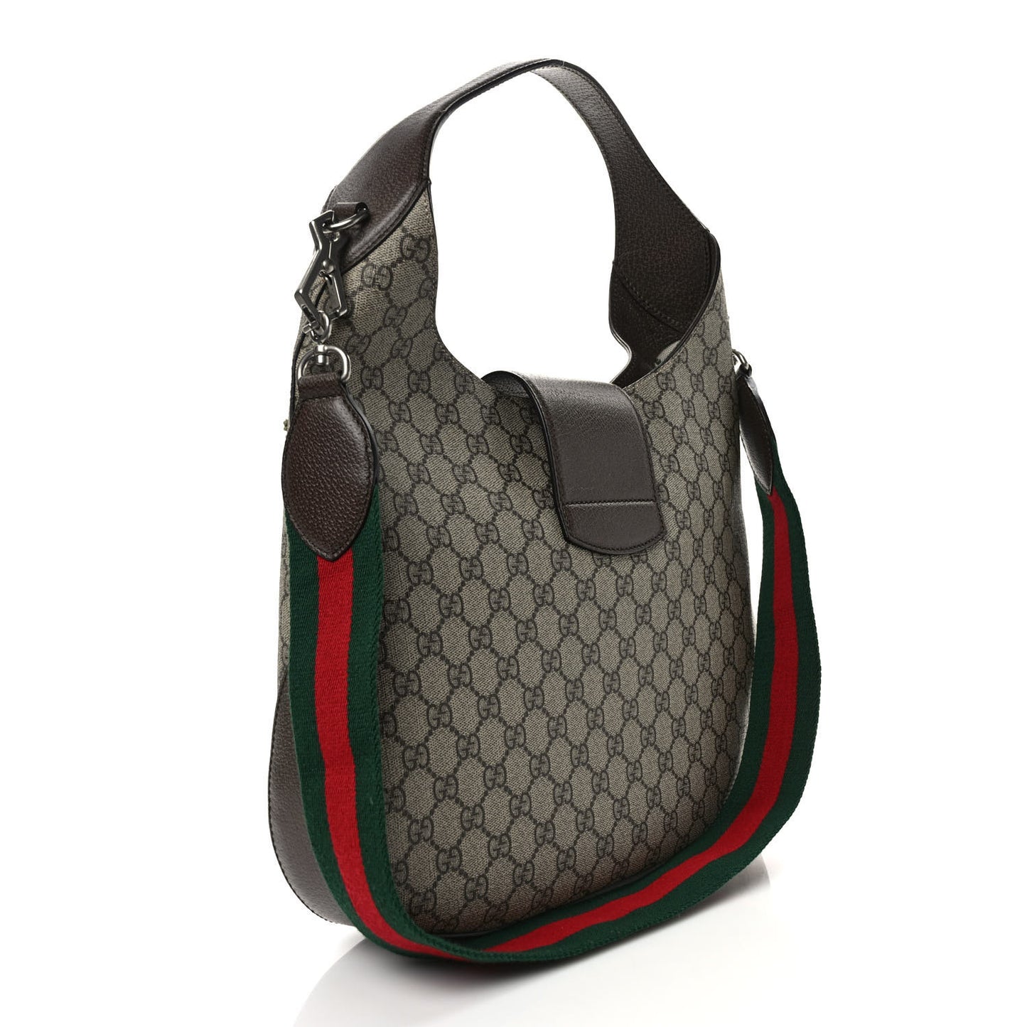 GG Supreme Monogram Web Embroidered Medium Dionysus Hobo Beige New Acero Multicolor