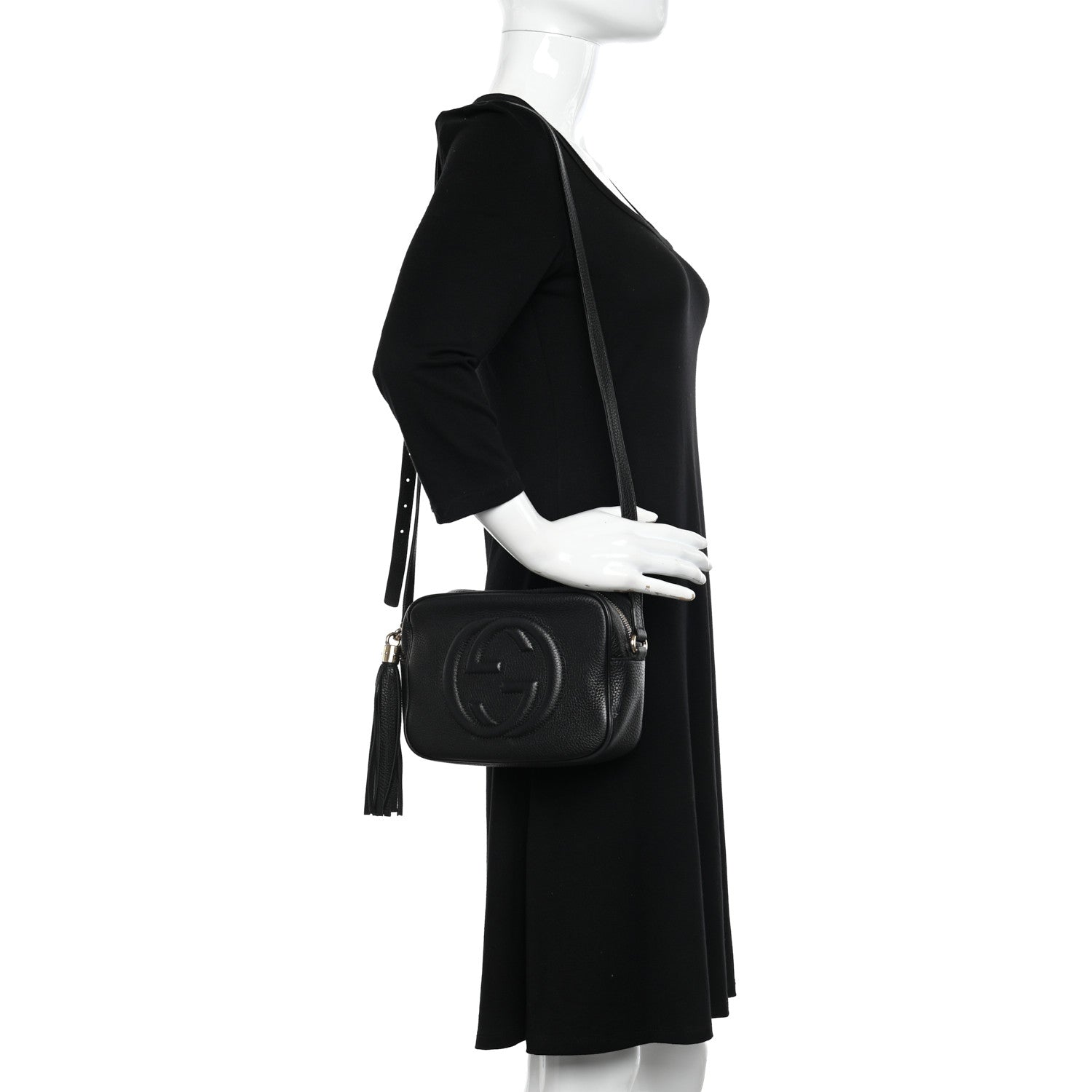 Gucci Pebbled Calfskin Small Soho Disco Bag Black 2 of 11