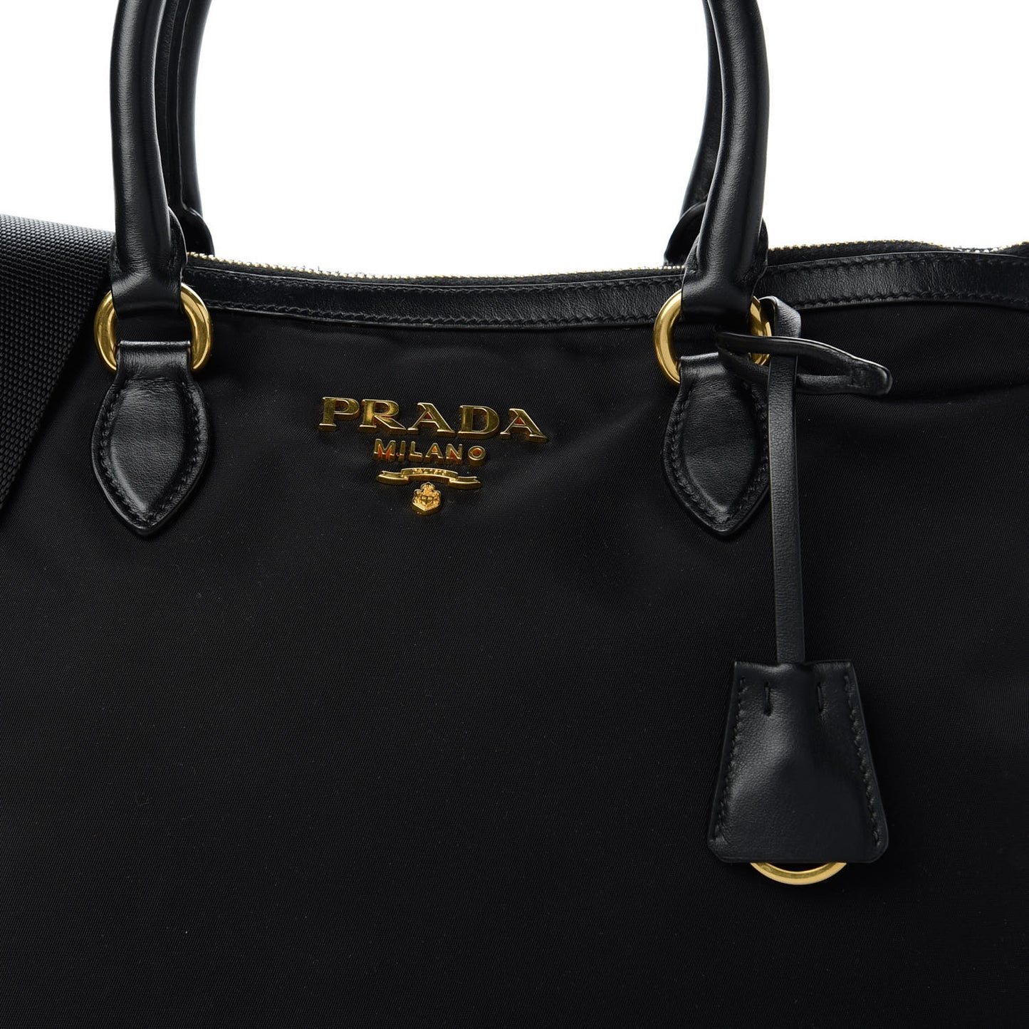 Tessuto Nylon Soft Calf Tote Black