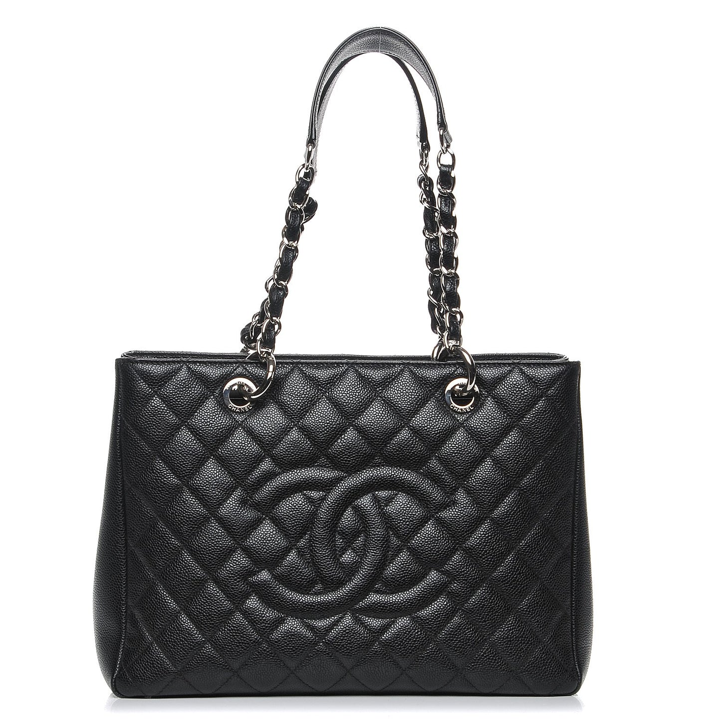 Caviar Quilted Grand Shopping Tote GST Black