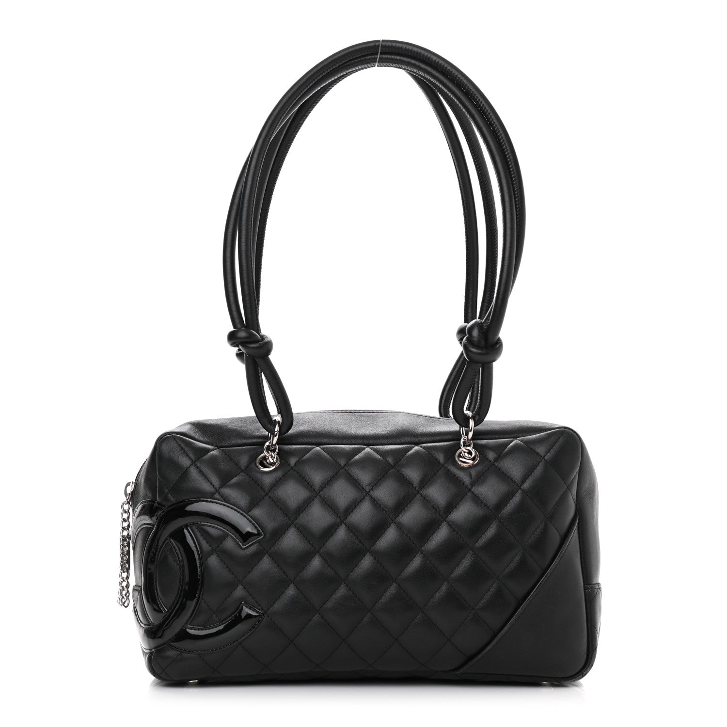 Chanel Calfskin Quilted Large Cambon Bowler Black 1 of 10