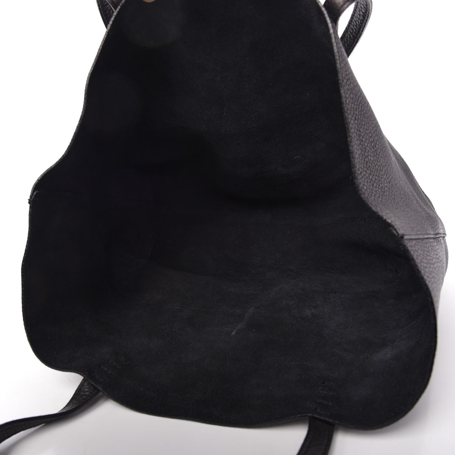 Mansur Gavriel Tumbled Calfskin Large Shopping Tote Black 5 of 9