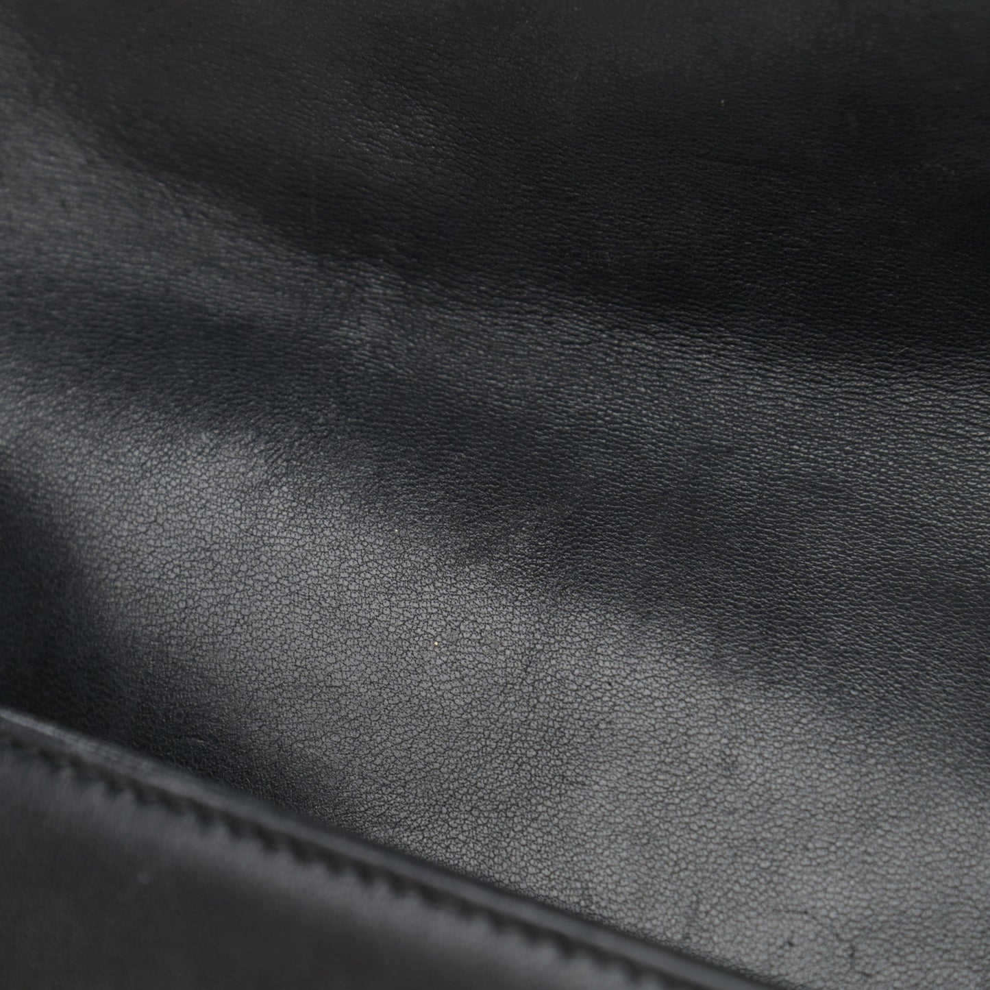 Lambskin Quilted Medium Chain Detail Boy Flap Black