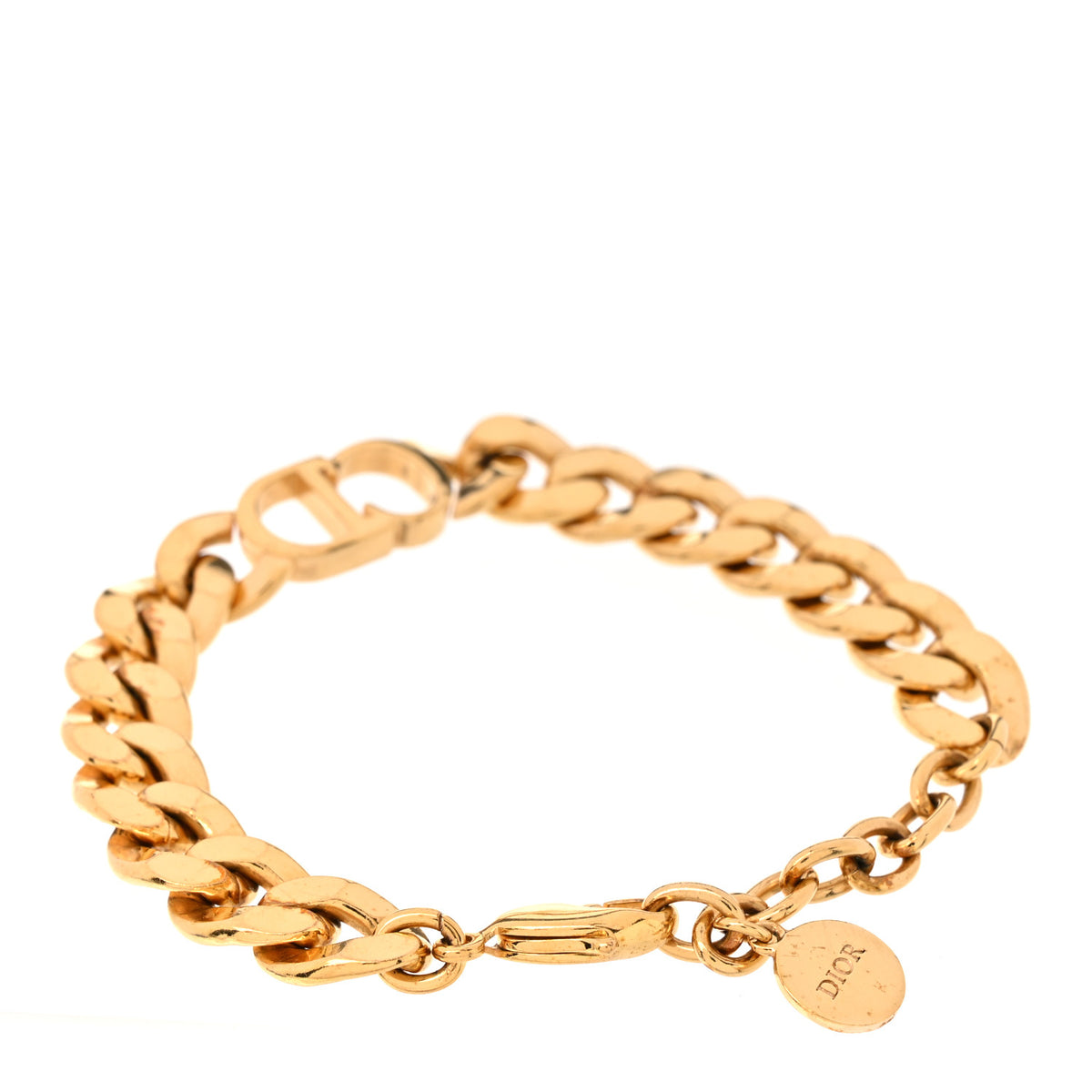 Metal Petit CD Chain Bracelet Gold