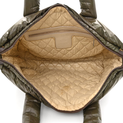 Chanel Nylon Quilted Medium Coco Cocoon Reversible Tote Khaki 5 of 15