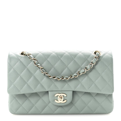 Chanel Caviar Quilted Medium Double Flap Dark Green 1 of 11