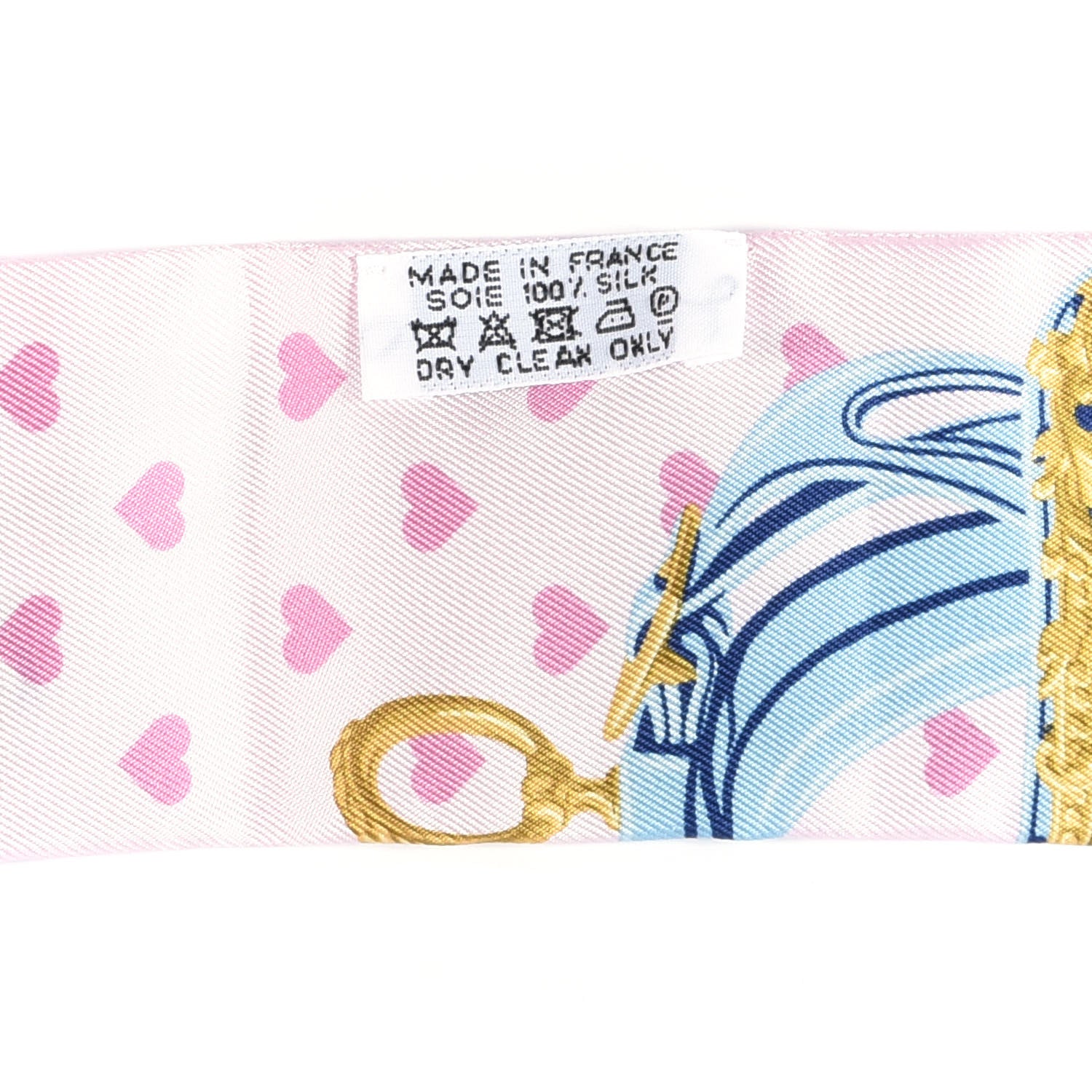 Hermes Silk Brides de Gala Love Twilly Rose Pale Bleu Glacier Rose 2 of 3
