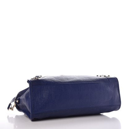Balenciaga Chevre Gold Metallic Edge Hardware City Bleu Roi 5 of 8