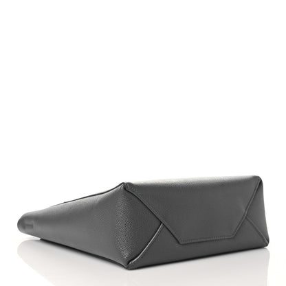 Celine Grained Calfskin Small Vertical Cabas Grey 4 of 10