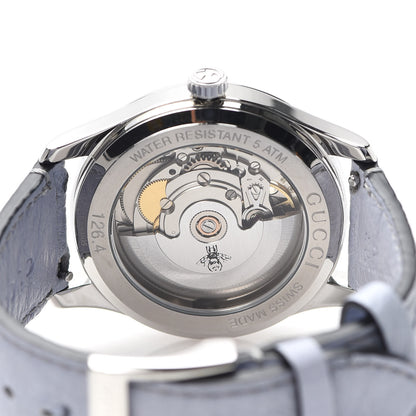 Gucci Stainless Steel Ostrich Blue Mother of Pearl 38mm G-Timeless Snake Automatic Watch 4 of 5