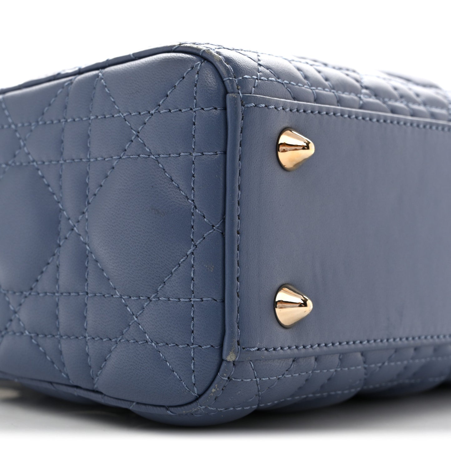 Lambskin Cannage Small My ABCDior Lady Dior Denim Blue