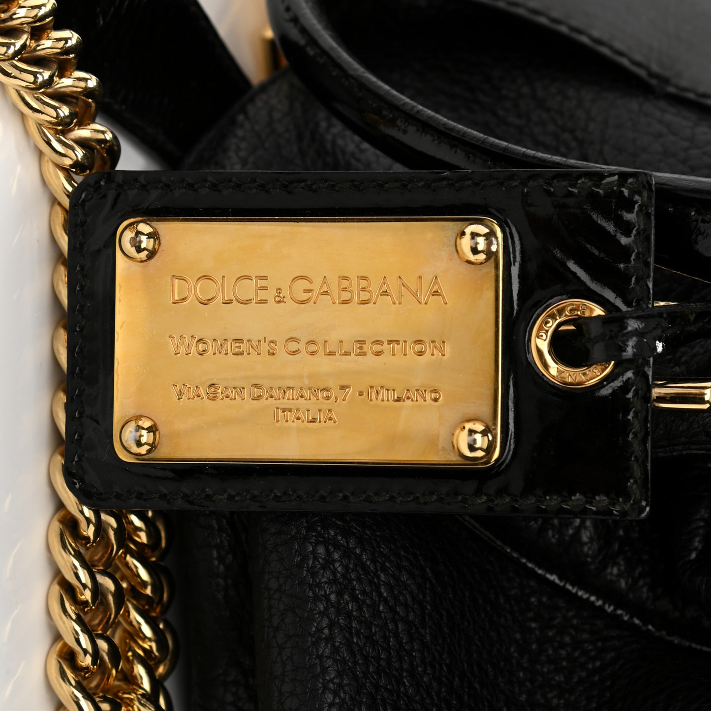 Calfskin Buckle Satchel Black
