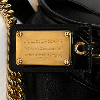 Dolce & Gabbana Calfskin Buckle Satchel Black 7 of 10