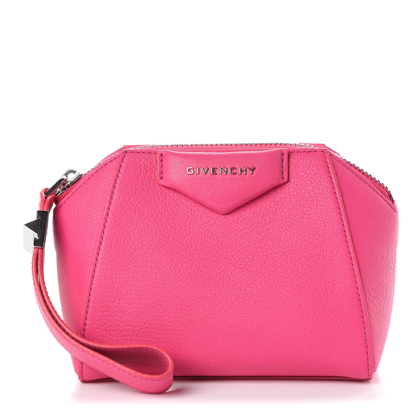 Sugar Goatskin Antigona Wristlet Pink