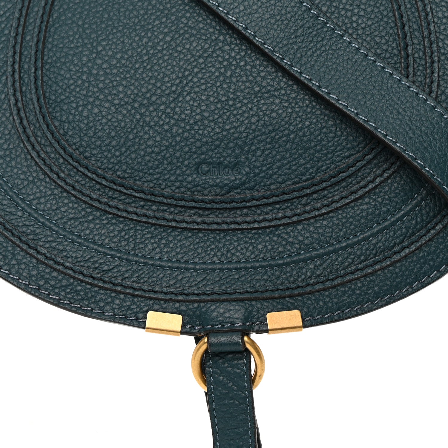 Chloe Grained Calfskin Medium Marcie Saddle Bag Navy Ink 9 of 15
