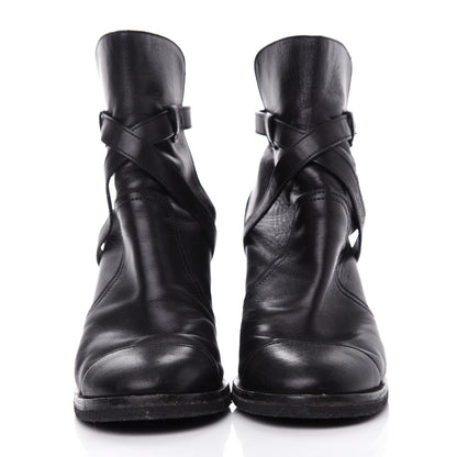 Chanel Lambskin CC Buckle Short Boots 39 Black 2 of 11