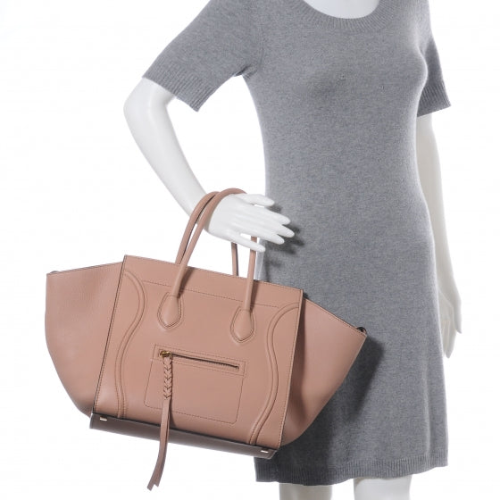 Supple Calfskin Medium Phantom Luggage Flesh