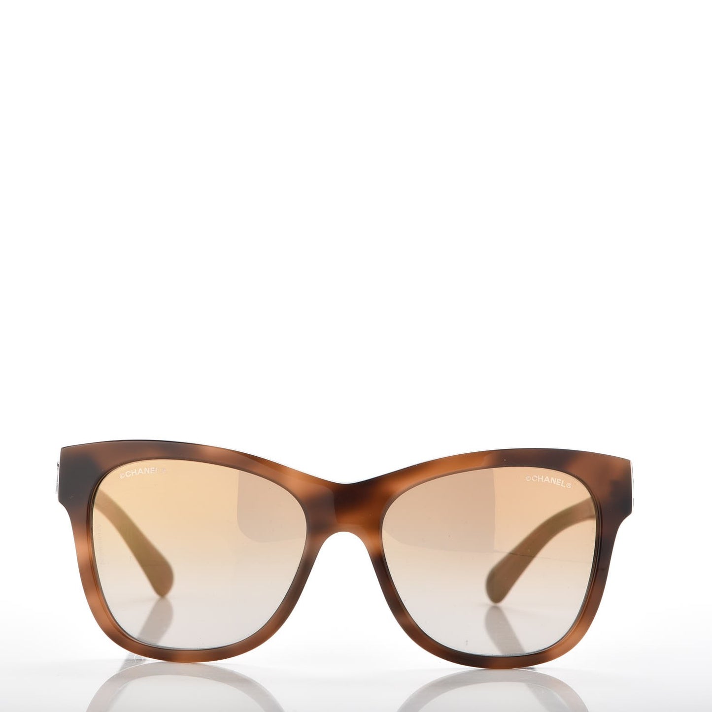 Acetate Mirrored Runway Square Sunglasses 5380 Dark Tortoise