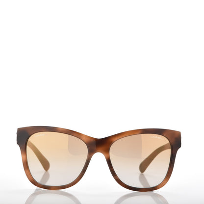 Chanel Acetate Mirrored Runway Square Sunglasses 5380 Dark Tortoise 4 of 8