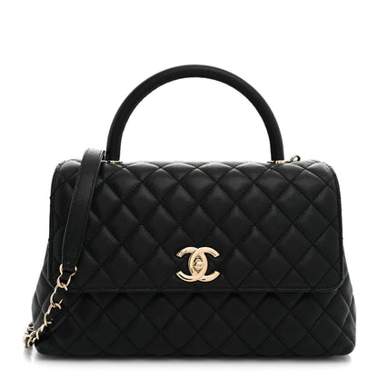 Chanel Caviar Quilted Small Coco Handle Flap Black 1 of 10