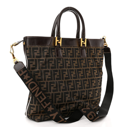 Fendi Zucca Top Handle Tote Tobacco 3 of 11