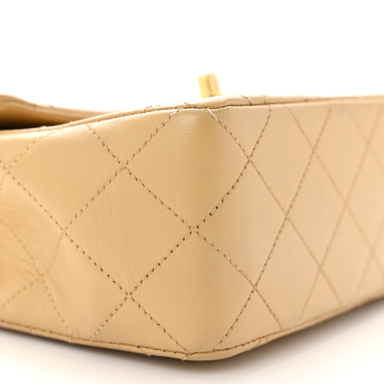 Chanel Lambskin Quilted Mini Square Flap Beige 9 of 10
