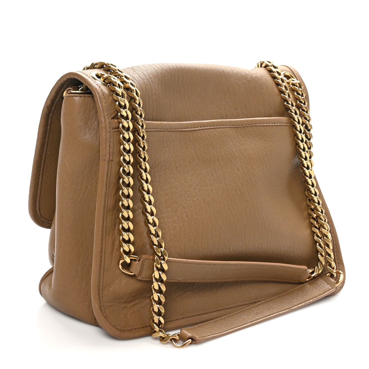 Saint Laurent Grained Lambskin Monogram Medium Niki Chain Satchel Dark Cork 2 of 10
