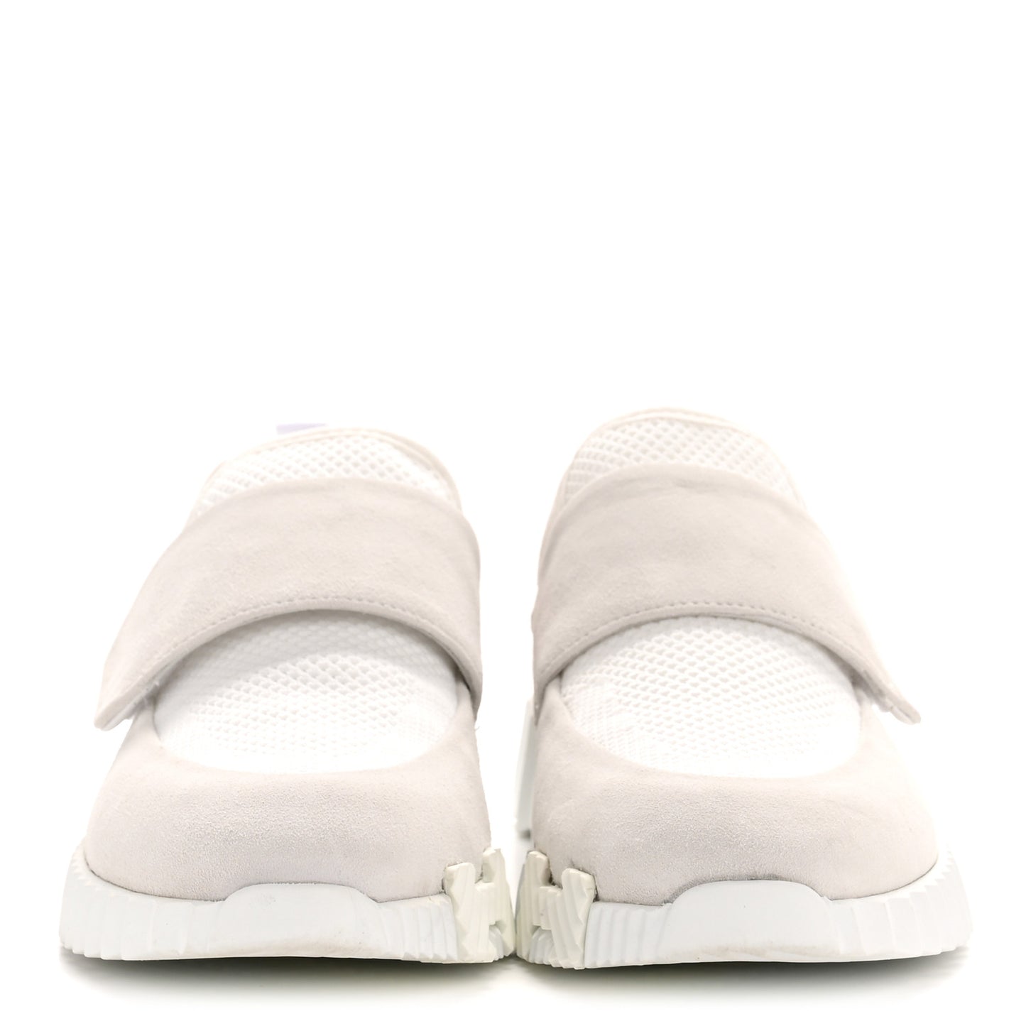 Suede Goatskin Mesh Fabric H Sneakers 38 White