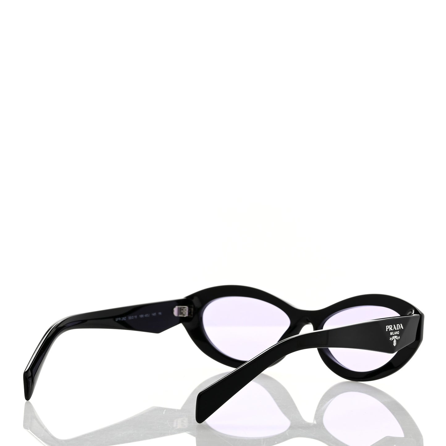 Acetate Oval Sunglasses SPR 26Z Black Purple
