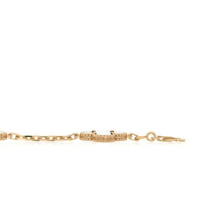 Van Cleef & Arpels 18K Yellow Gold Malachite 5 Motifs Vintage Alhambra Bracelet 3 of 6