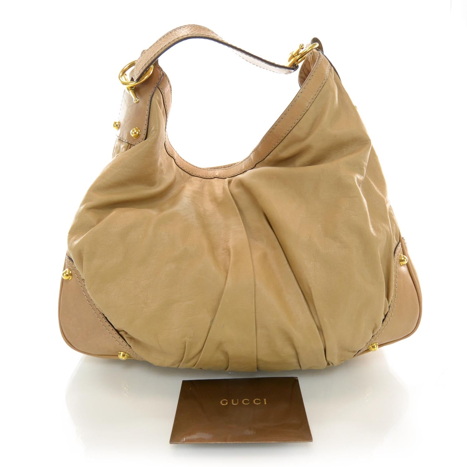 Gucci Leather Large Jockey Tan 3 of 8