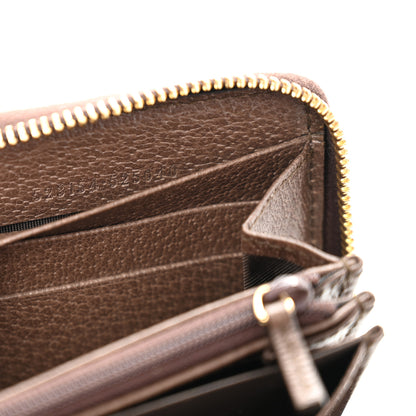 Gucci GG Supreme Monogram Web Ophidia Zip Around Wallet Brown 7 of 9